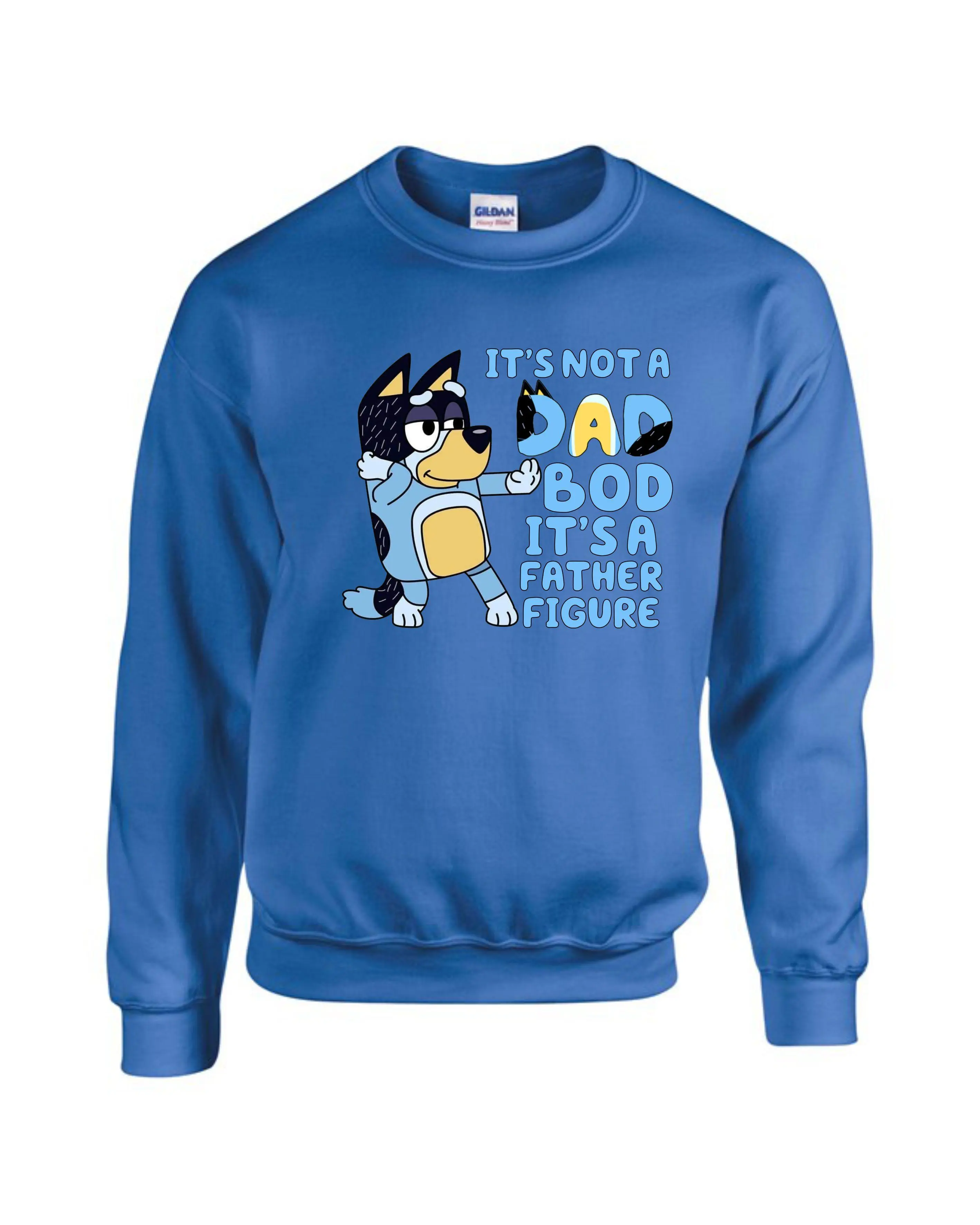 It's Not a Dad Bod It's a Father Figure Jumper, Bluey Dad Sweatshirt, Bluey Cartoon Fathers Day Gift, Blue Dog Dad Jumper