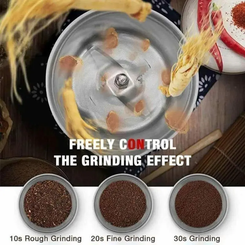 Electric Coffee Grinder Grinding Milling Bean Nut Spice Matte Blender 6
