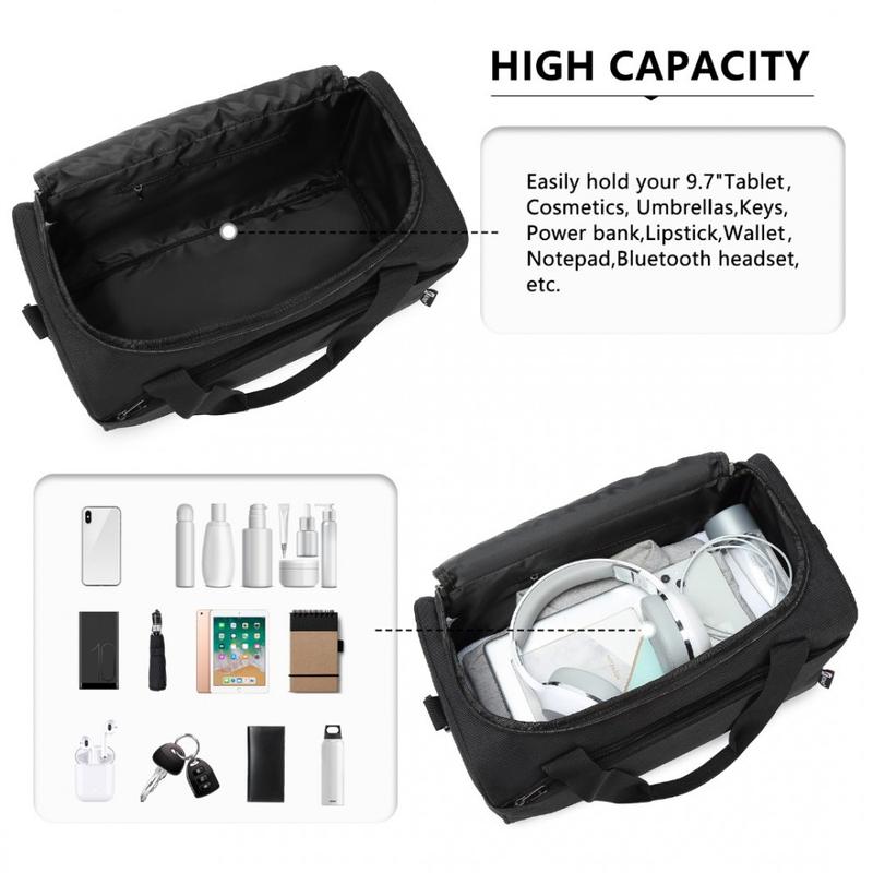[MissLulu Bags] Structured Travel Duffel Cabin Bag 40x20x25cm (Ryanair/Wizz Air Approved/13 Colours)