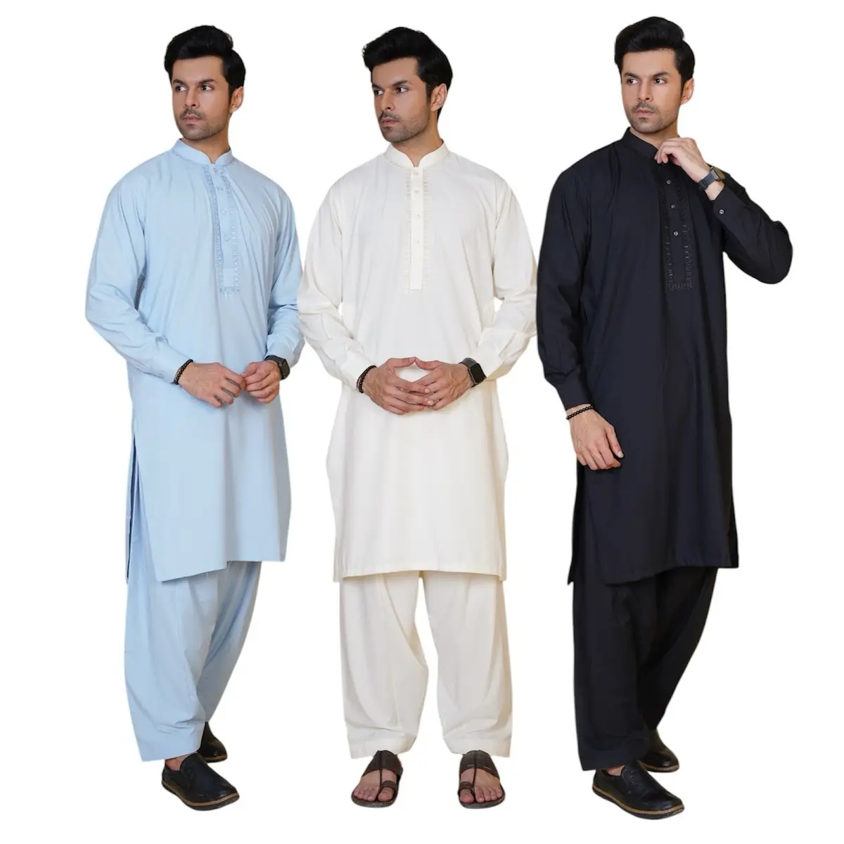Al-Qaisar Embroidered Shalwar Kameez Wash & Wear Fabric premium Quality