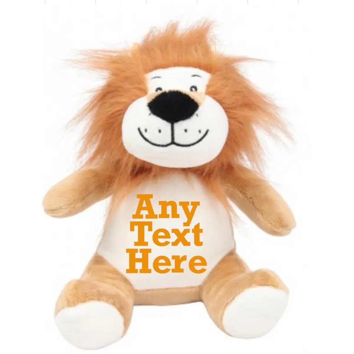 Personalised Lion Animal Teddy Plush Plushie Gift Toy Bear Baby Present