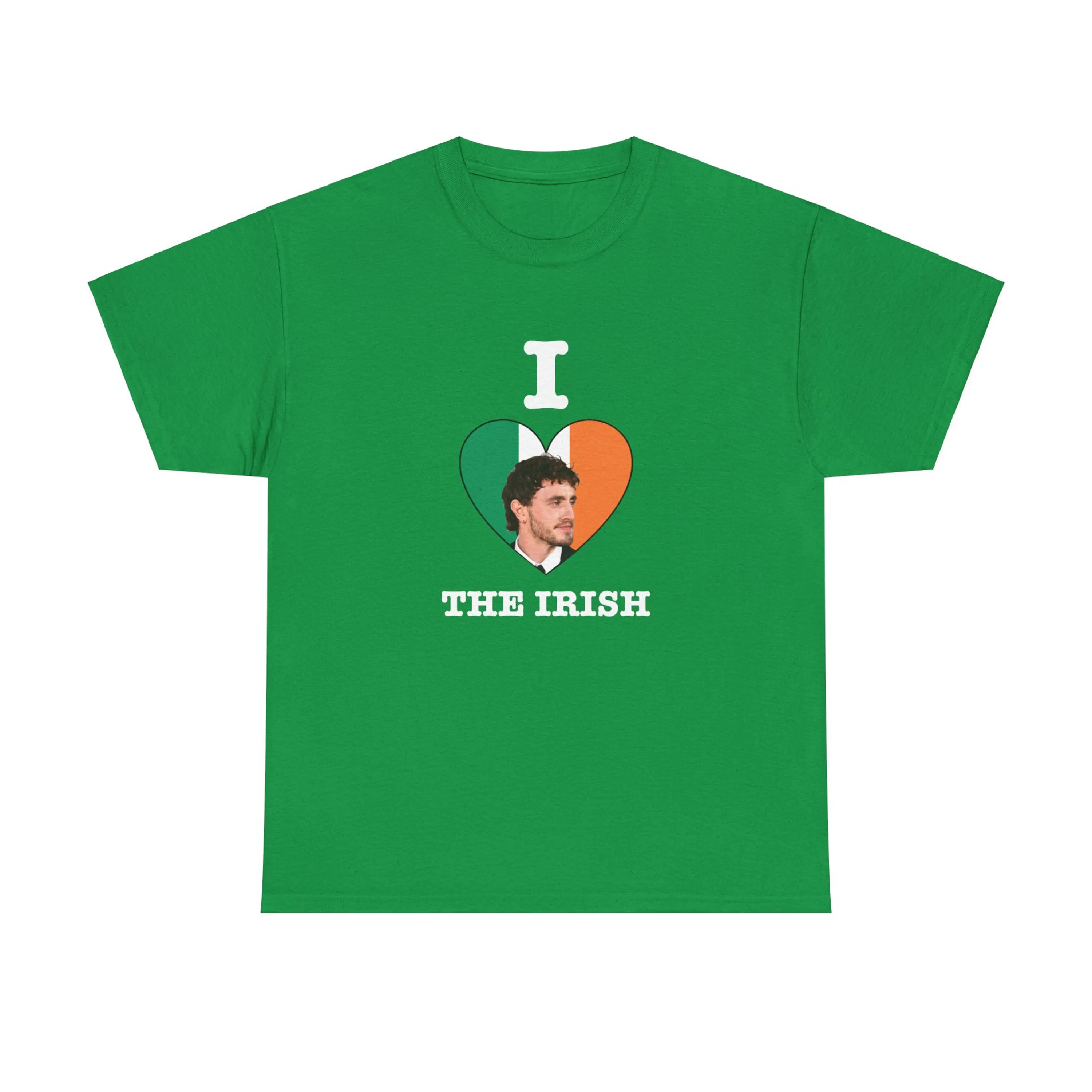 Paul Mescal I Heart The Irish Tee, Y2K St Paddy Baby Tee, St Patricks Day Women's Fitted Tee, Unisex Shirt, Y2K Clothing, Trendy Top, 90s Baby Tee