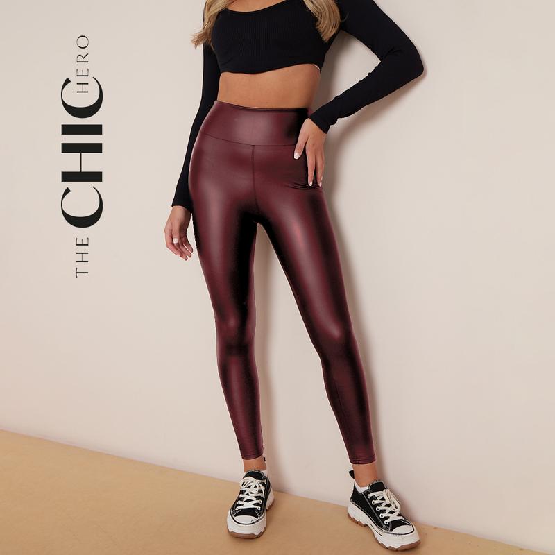 2025 ChicHero PU Stretchy Comfort Fabric PU Leggings 5
