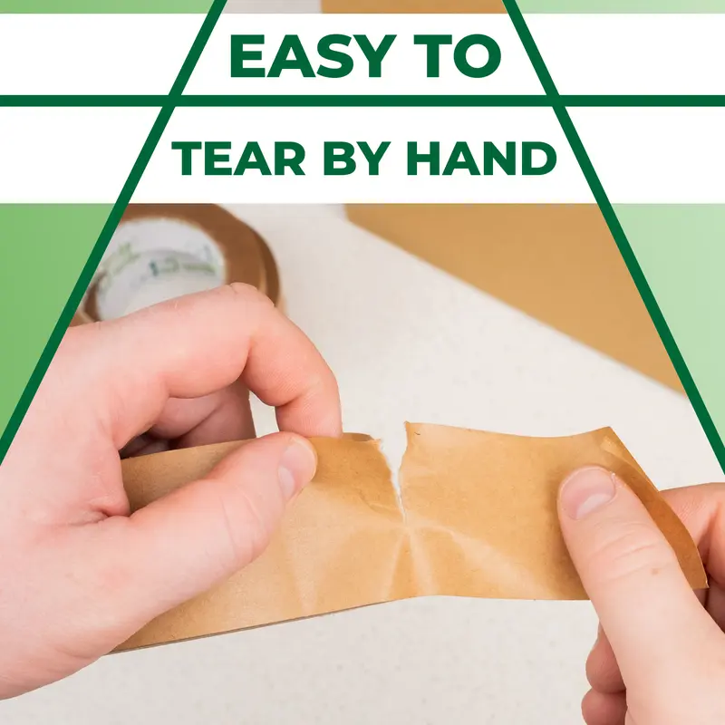 On1shelf Biodegradable Kraft Carton Sealing Tape 24mm-50m Long, 100% Recyclable & Sustainable Packing Solution 4