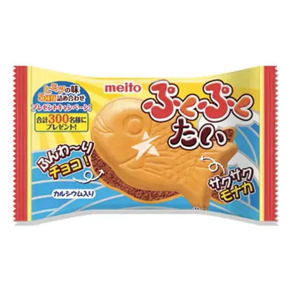 Meito Puku Puku Tai Choco Monaka (Fish Shape Choco Wafer) 16.5g