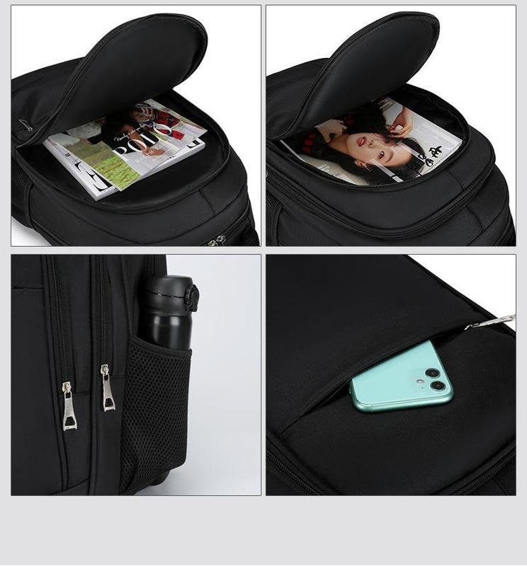 Carry On Backpack Ryanair Cabin Approved Flight Bag Travel Luggage Shoulder Bag black durable 8