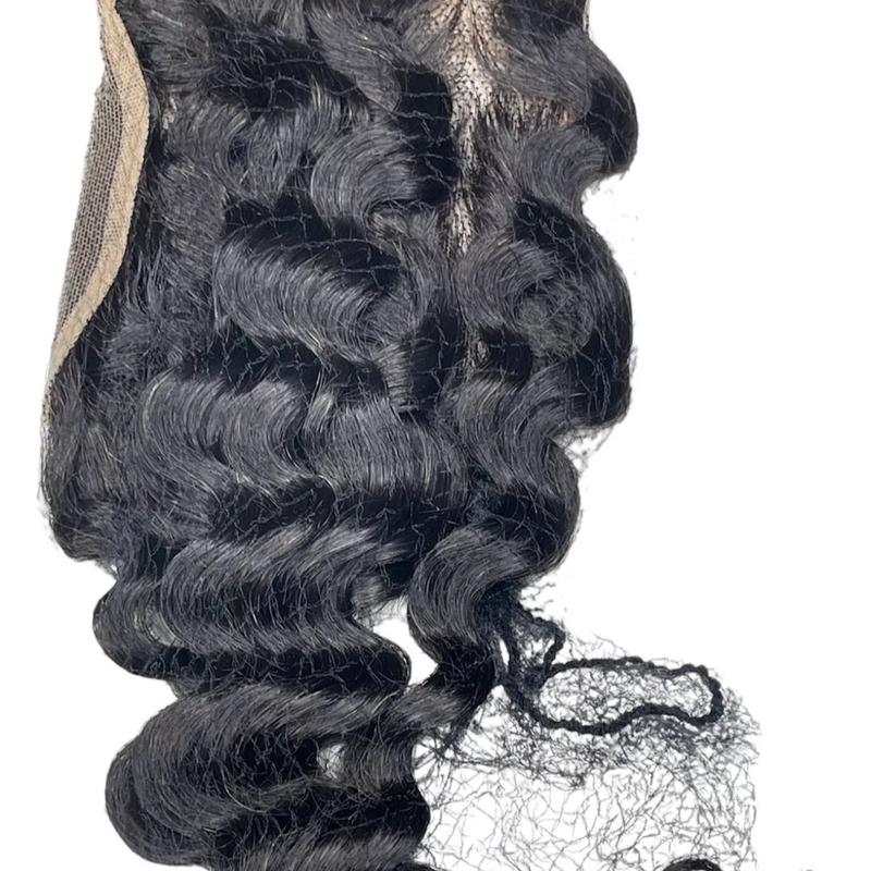 4x4" Lace Closure Brazilian Human Hair Extensions Frontal. 7