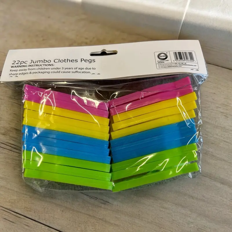 22PC Jumbo Storm Plastic Clothes Pegs for Washing Line Airer Rotary Dry Laundry 3
