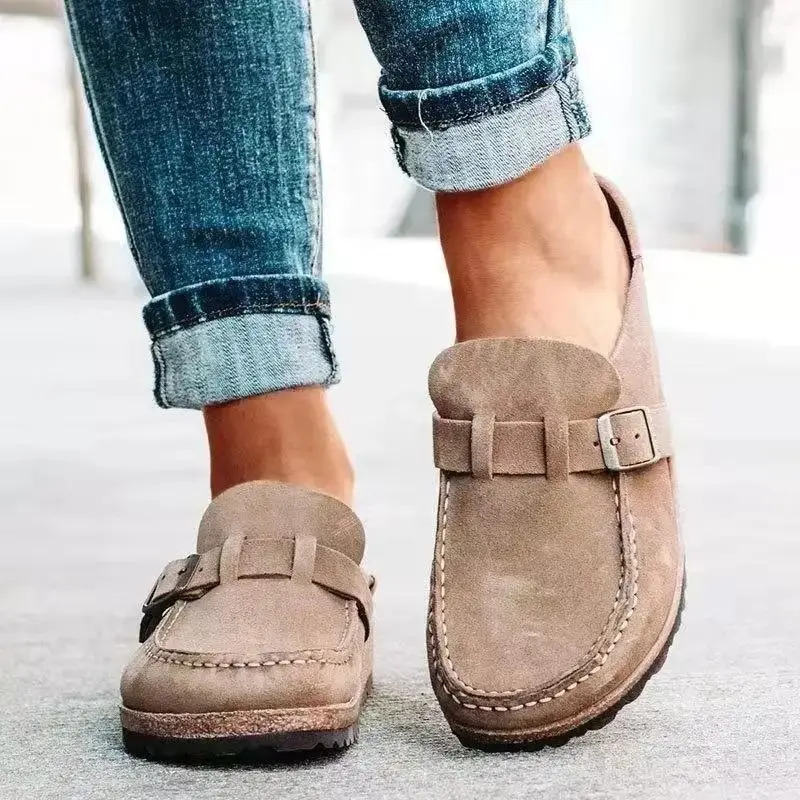 【2025】Shoes Women Retro Shoes Slip on Mules Ladies Comfort Flats Female New Plus Casual Men Summer Flat Clogs Footwear Walking Shoes