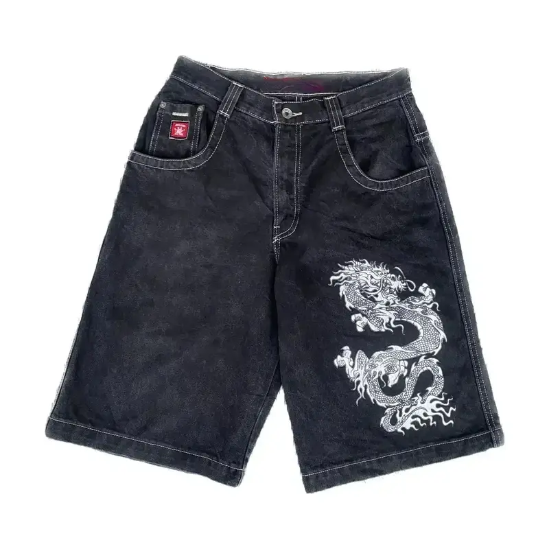 Y2K Baggy Shorts vintage American Streetwear printing Denim Shorts 2000s Hip Hop Men Women Casual Basketball Shorts Streetwear 7