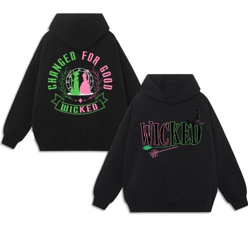 Wicked Glitter Sweatshirt, Defy Gravity Broomstick Magic Wand Tee, Wizard of Oz Movie Fan Sweatshirt, Gift For Her 2