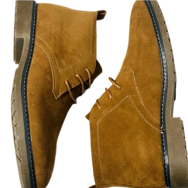 Mens Lace Up boots Faux Suede Fashion Shoes Footwear Comfort Flat Boy Stylish Design Casual Closed Walking Shoes 6