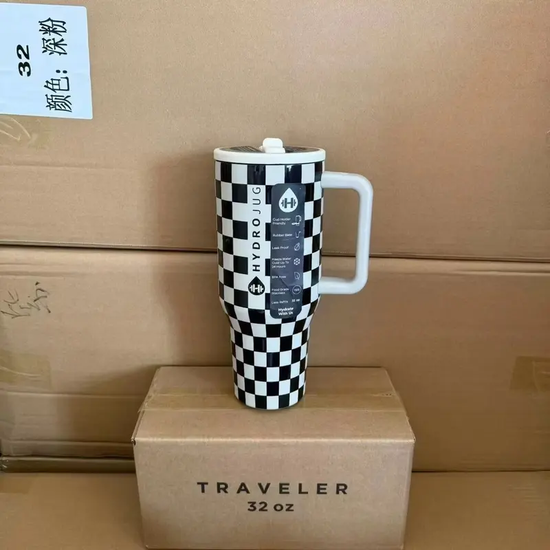 32 oz /40 oz Traveler Straw cap Stainless Steel vacuum insulated Car cup Double wall Hot Ice Travel 8
