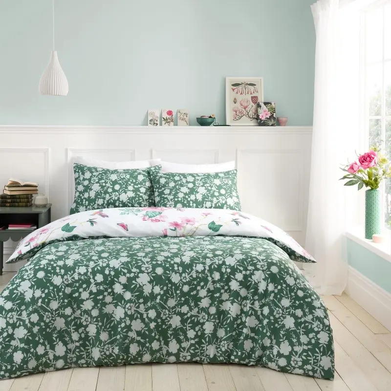 Pretty Heart Reversible Printed Duvet Cover Sets Polycotton Single Double King Superking Size Soft Bedding 7