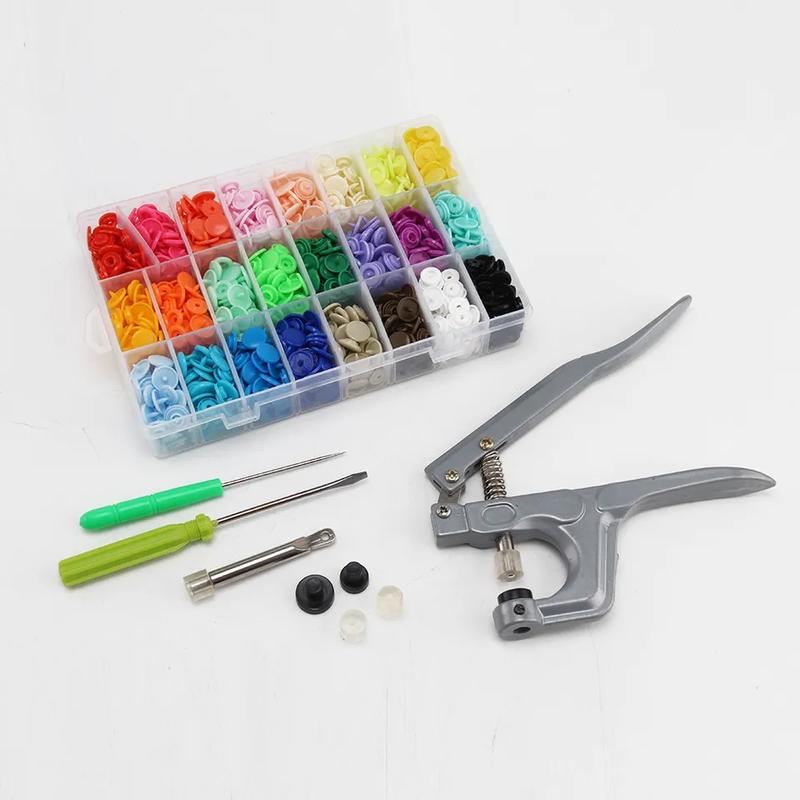 360pcs 24 Colours T5 Plastic Buttons Stubs Fastener KAM Snaps Snap Pliers Plastic Snap Buttons Fasteners for Sewing, Clothing,Diaper, Bibs and Crafting DIY Clothing 1