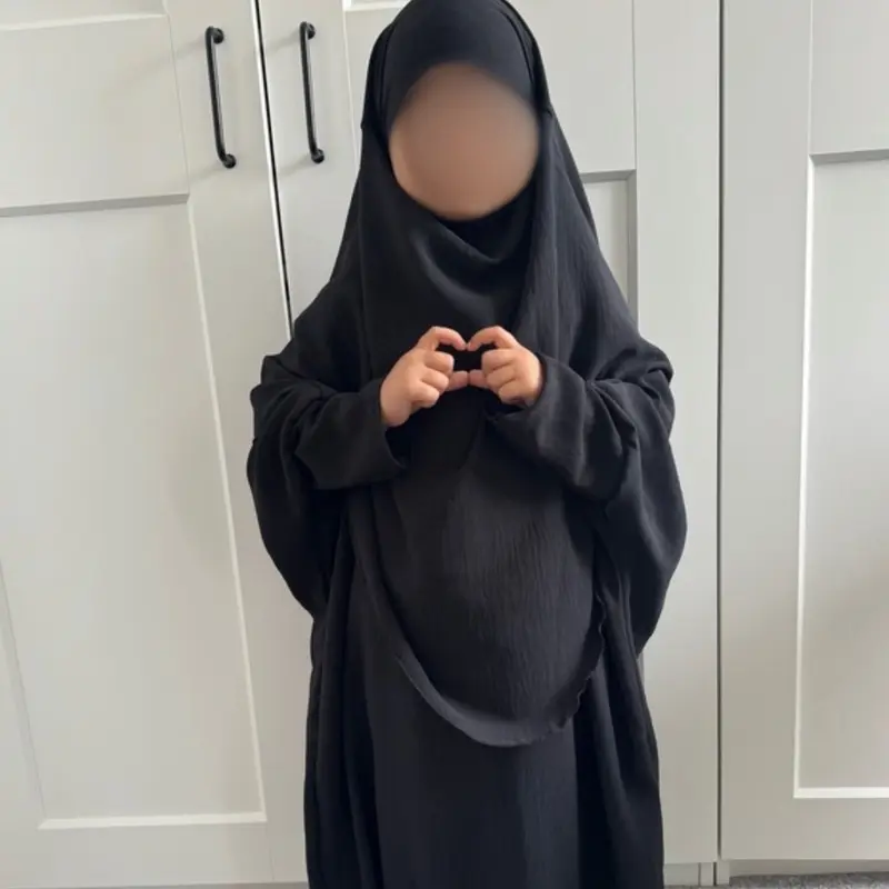 Abaya Khimar for Girls Teenagers -batwing sleeve abaya Perfect for Daily Wear, Madrassa, Umrah Salat - Plain, Long Sleeve, Autumn/All Seasons(Khadijah girl) butterfly ramadan mummy and daughter set 7