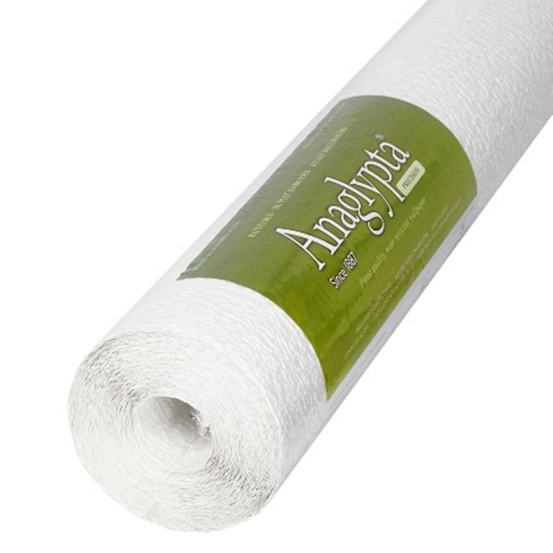 Anaglypta Textured White Paintable Thick Wallpaper Lace Bark Freematch RD181 1