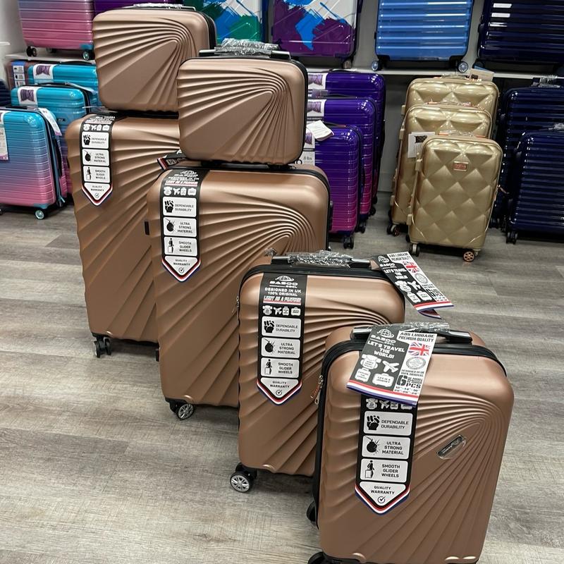 *LIMITED* ATL TURKEY hard shell ABS Luggage suitcases - ROSE GOLD (30/28/22/20 inch + 2 Vanity Cases) 0