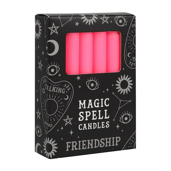 Set of 12 Pink 'Friendship' Spell Candles 0