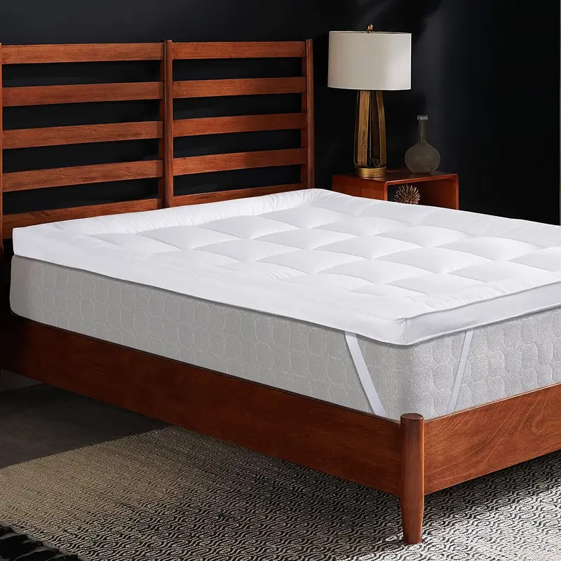 MH Home Hotel Quality Mattress Topper 10cm Deep Thick Breathable Soft Washable Single Double King All Three Sizes 6