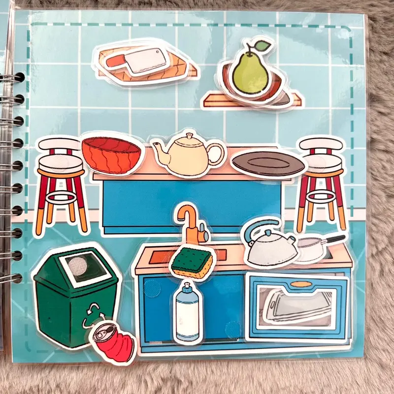 Toca Boca house Game children velcro book 8