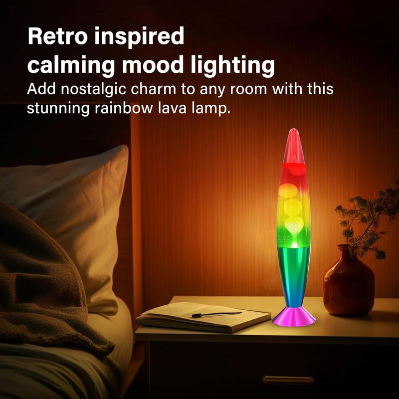 16'' Lava Lamp – Soothing Motion, Relaxing Glow, Aluminium Base, Perfect Room Decor,  Energy Class A night  light  bedroom 6