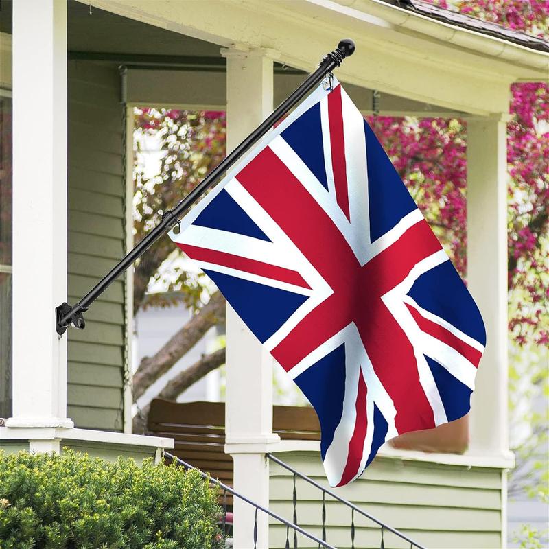 GoDyna 6FT Flagpole Kit with Bracket Wall Mounted Stainless Steel Flagpole Professional Metal Flag Pole for House Garden Yard Residential and Commercial Use 6