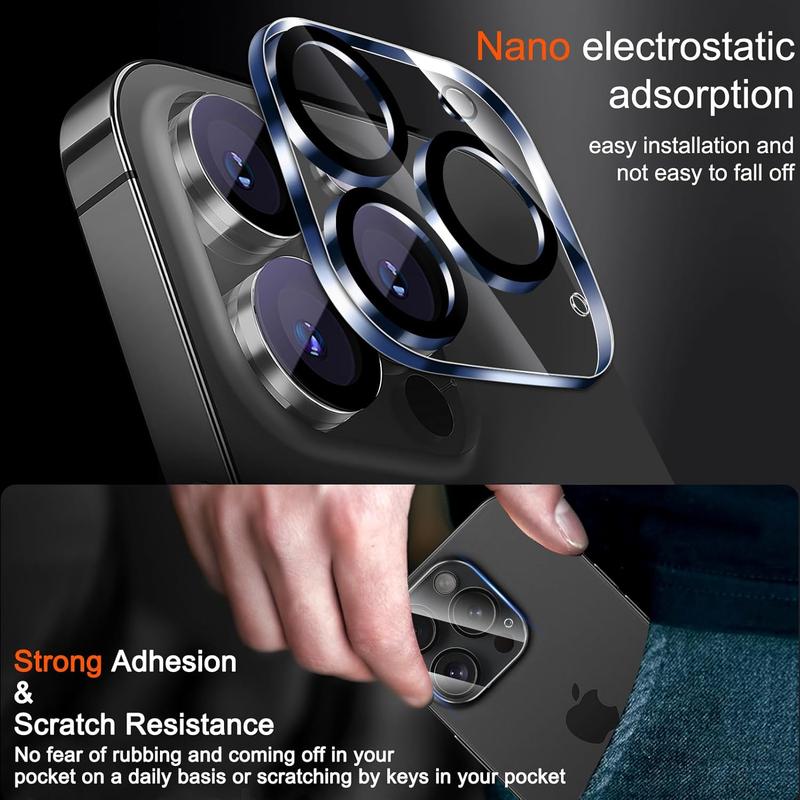 IMBZBK 6 Pack Camera Lens Protector for iPhone 16 Pro Max/iPhone 16 Pro Accessories Camera Protector Screen Cover 9H Tempered Glass Unbreakable Protection Case Friendly 2