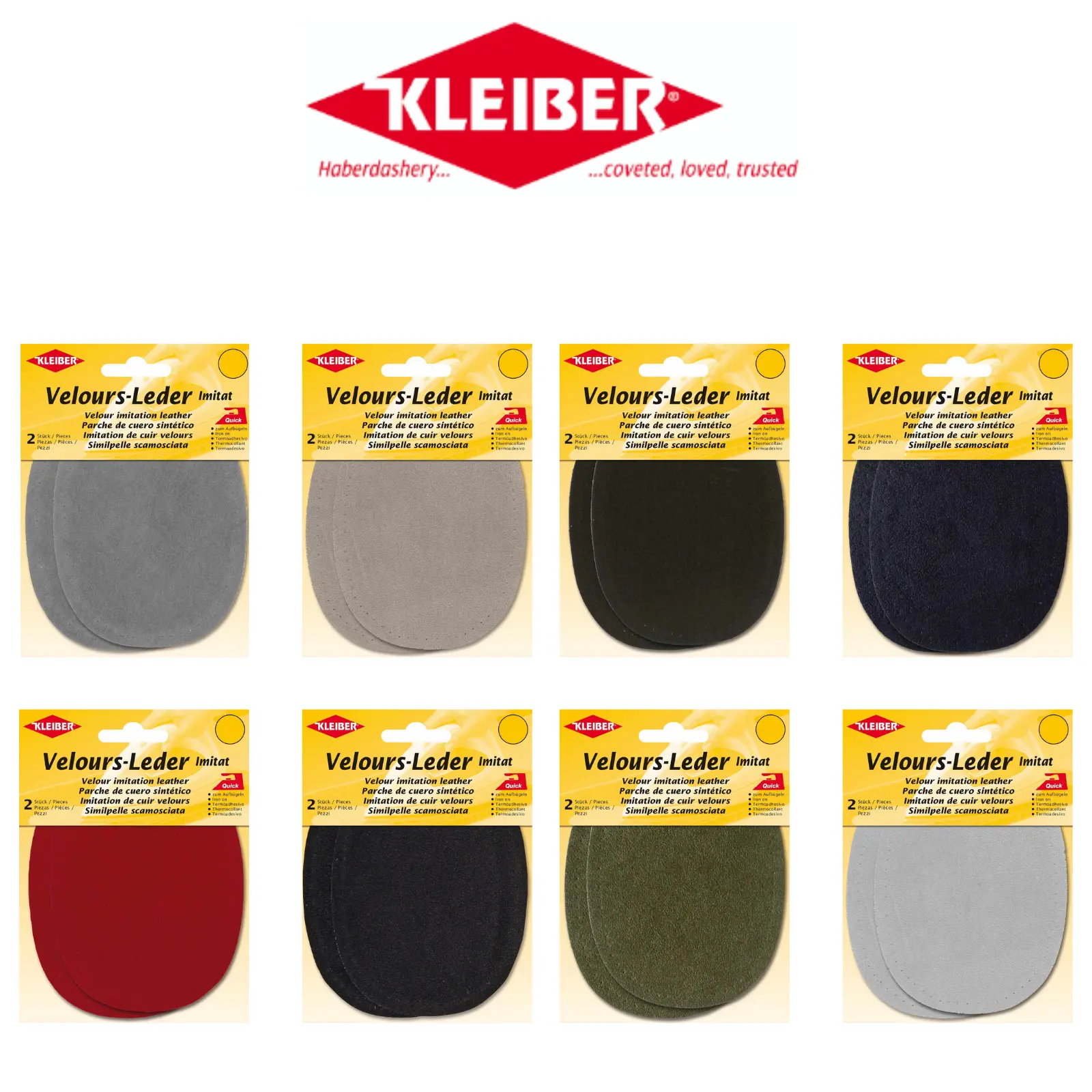 Kleiber Patches Imitation Velour Leather - All colours