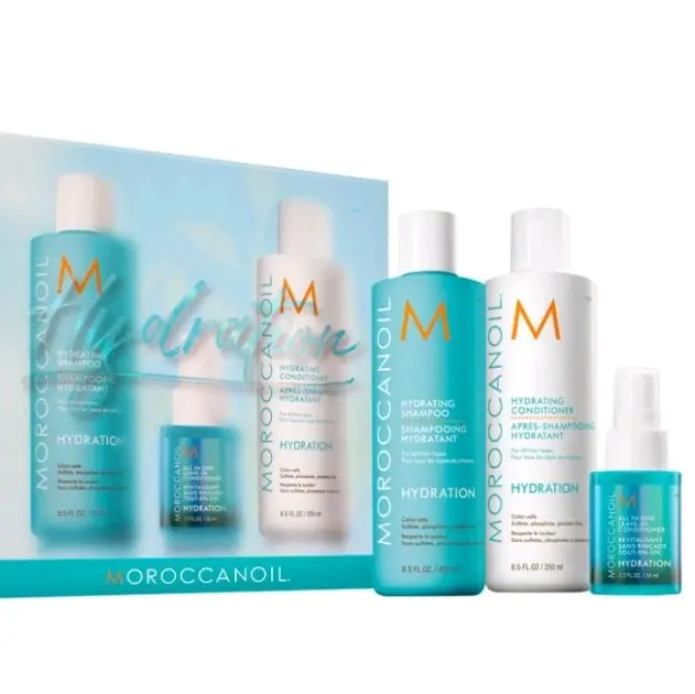 Moroccanoil H Shampoo and Conditioner Gift Set, Hydrate Haircare Hydrating Argan Daily Foam Nourishing Comfort Cleanser Cleansing Moisture