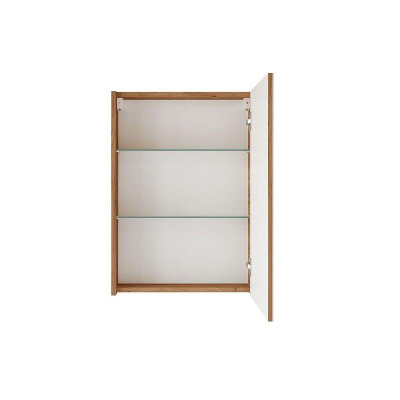 Mirror Bathroom Cabinet Mirrored Wall Unit 500mm Slimline Storage Craft Oak Avir 5