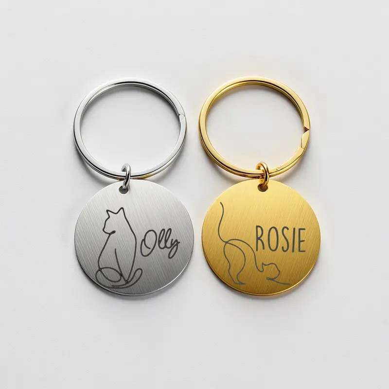 Custom Cat Line Tag 0