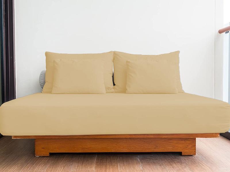 Extra Deep Pocket Plain Fitted Bed Sheet (26cm) Thread Fabric Super Soft & Breathable Comfortable All UK Sizes For Thick Mattress Available in 13 Different Color UK 1