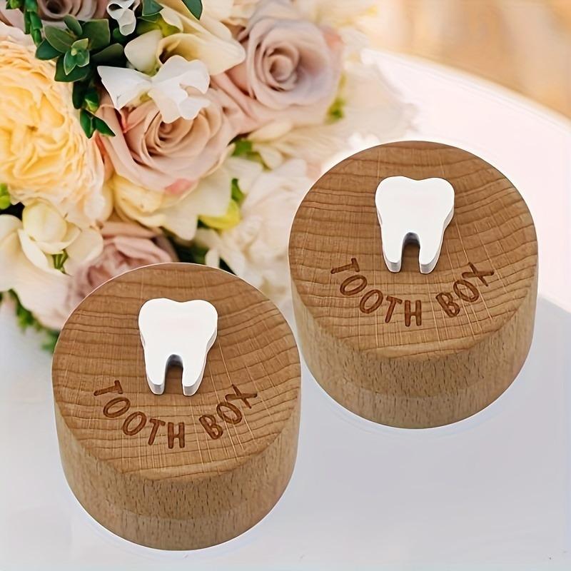 Product Introduction of 1pc Tooth Fairy Box, Tooth Fairy Keepsake Box, 3D Carved Wooden Box, Souvenir, Cute Tooth Holder, Great Christmas Halloween Thanksgiving Day Gift, New Year's Gift, Valentine's Day Gift 2