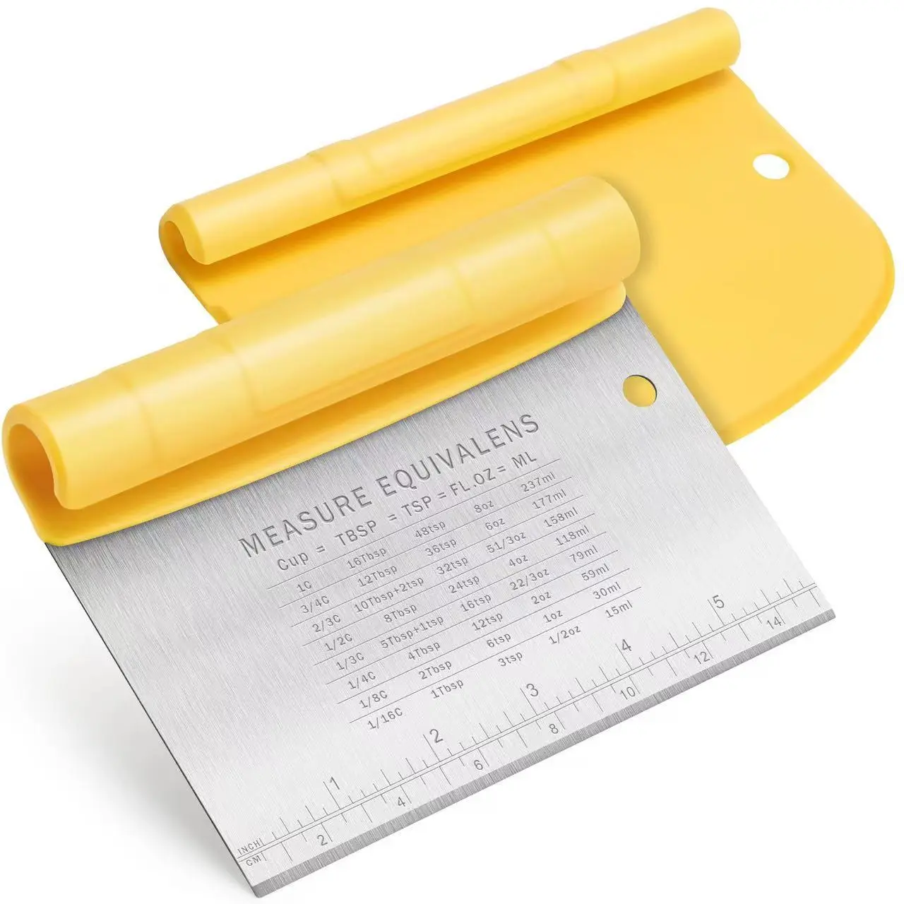 Flour scraper with scale Multifunctional stainless steel cutter Baking tool Baking dough cutter