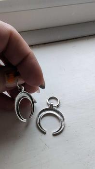 Product Review of Moon Shaped Dangle Earrings, Punk Exaggerated Silver Horn Earrings, Fashion Ear Jewelry for Party, Daily Clothing Decor, Trendy All-match & Exquisite Jewelry for Gift from K**n 1