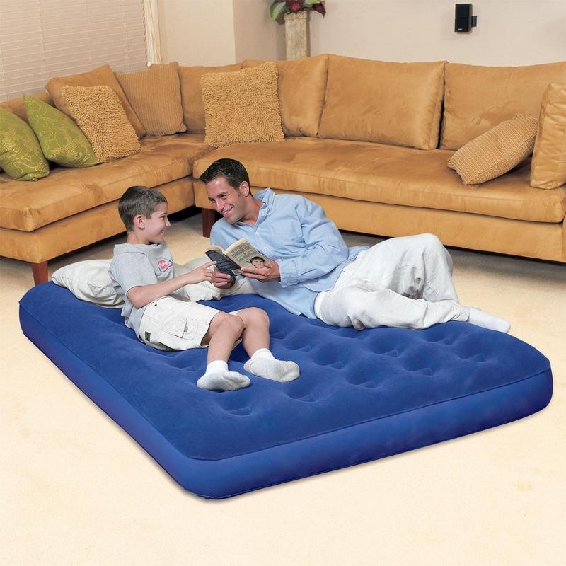 Bestway Double Airbed Flocked Camping Inflatable Mattress Blow Pump Up Air Bed 7