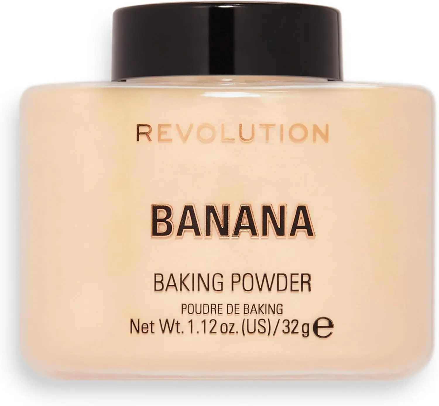 Revolution Beauty London Loose Baking Powder for Medium Skin Tones, Prolongs Makeup Wear, Setting Banana, 32g - Cosmetic Flawless Setting Powder