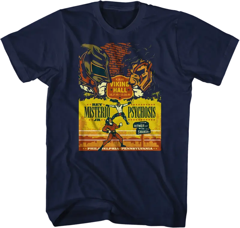 Rey Misterio Jr vs Psychosis Luchador T-Shirt 0