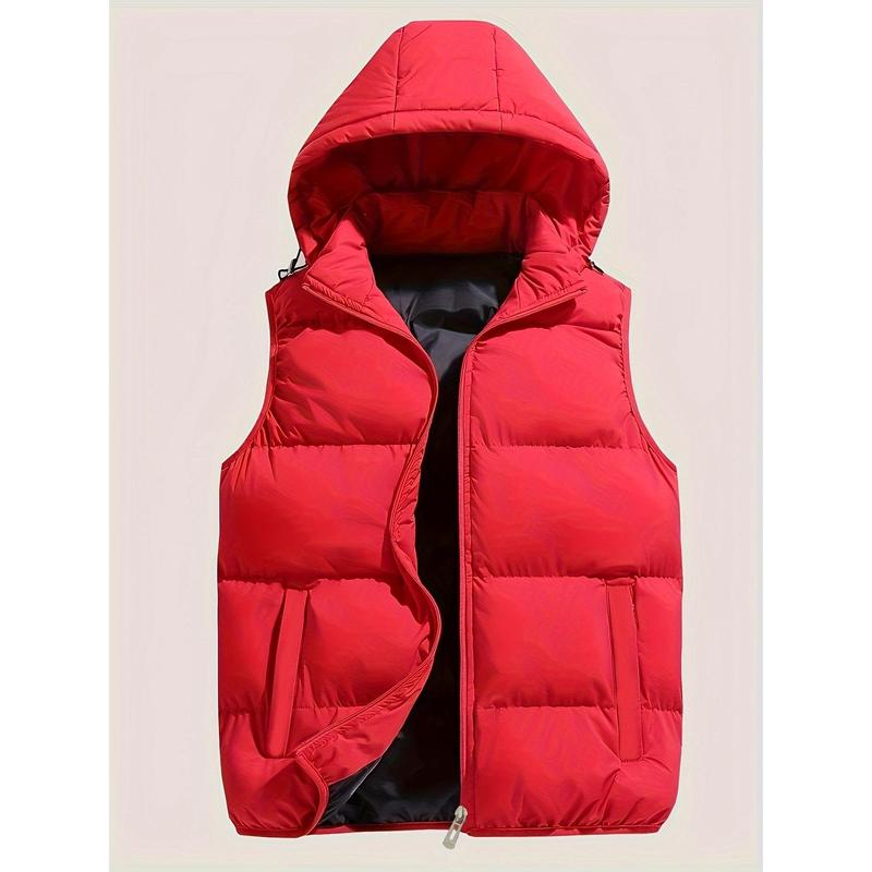 Casual Solid Draw String Zipper Hooded Collar Plus Size Overcoat Casual Solid Draw String Zipper Hooded Collar Plus Size Overcoat