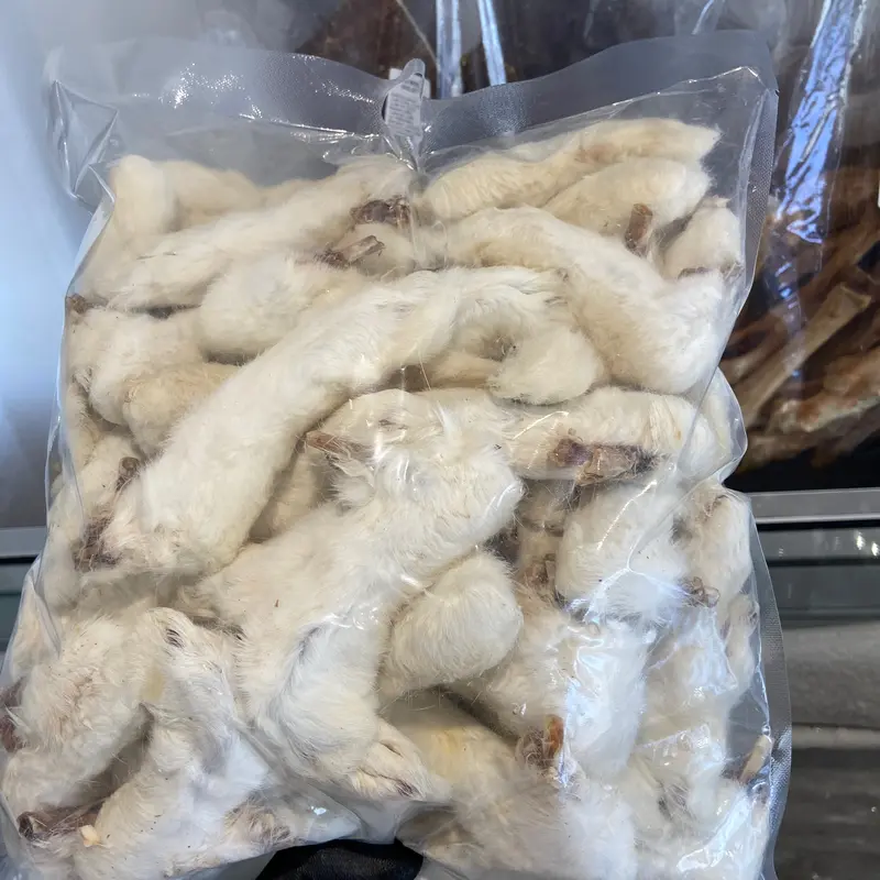 1KG Hairy rabbit feet with hair 4