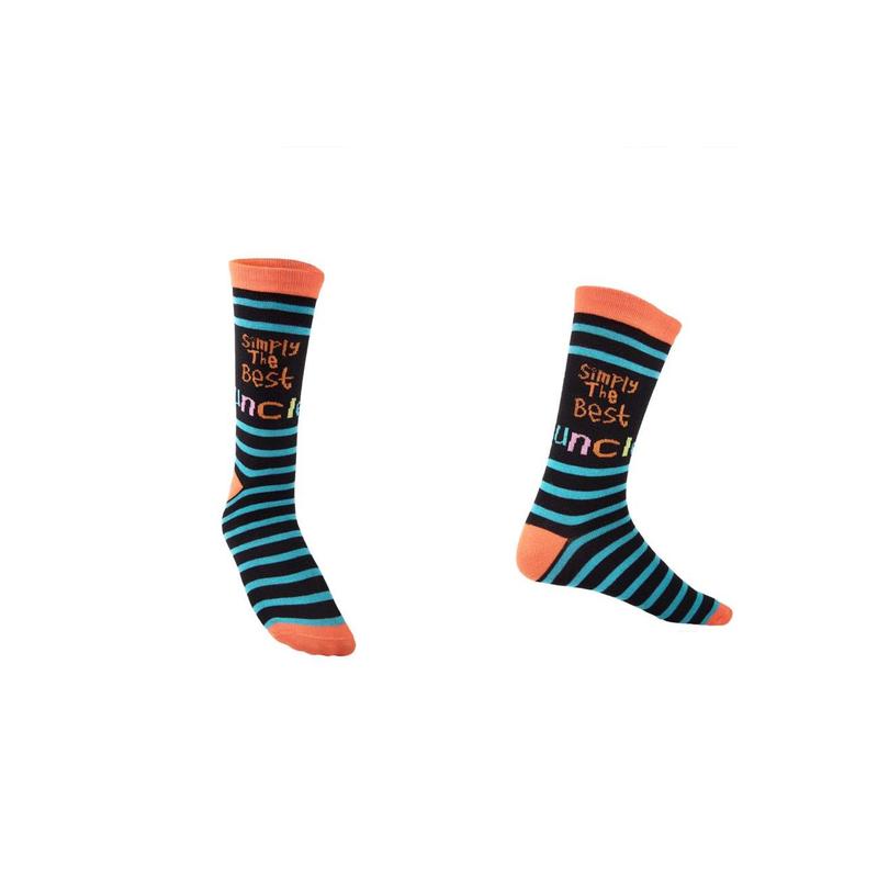 Simply The Best Uncle Socks, Fathers Day Gifts, Christmas Gift Menswear Underwear Cotton Stripe 6