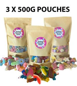 3 X 500G Pouches, 7 Different Options Available To Choose From Snack