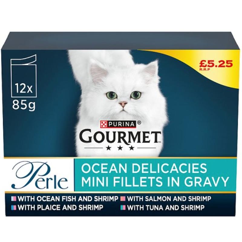 Gourmet Perle Ocean Delicacies Mini Fillets in Gravy 12 x 85g (1020g) 0