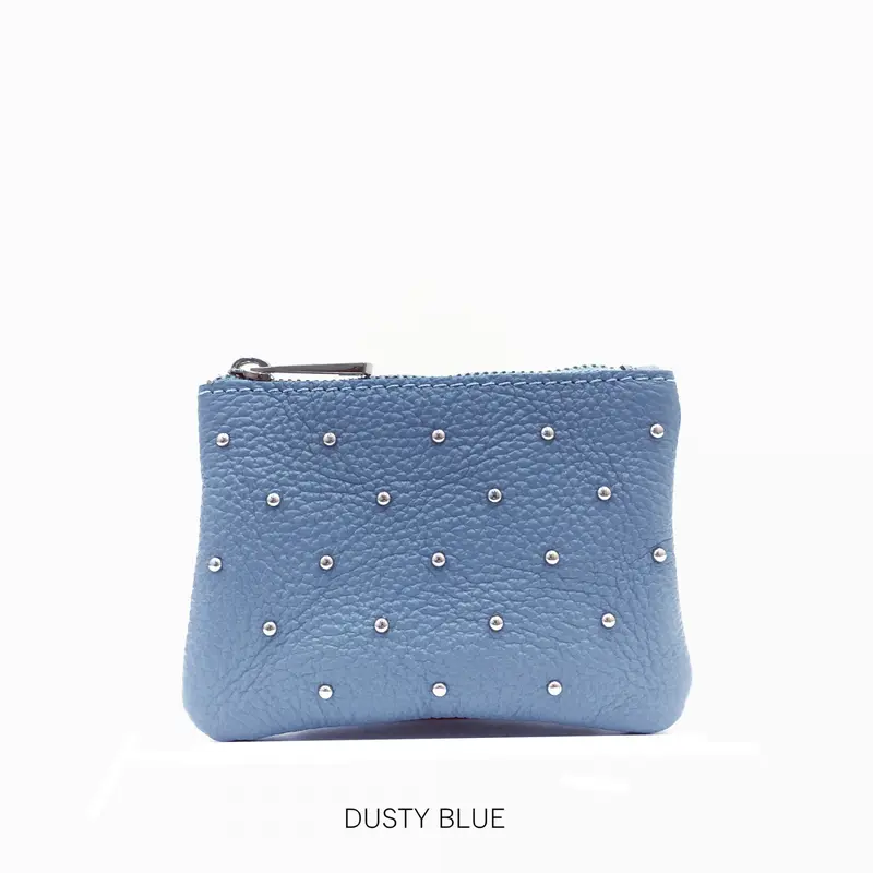 Leather Zipper Stud Purse 4