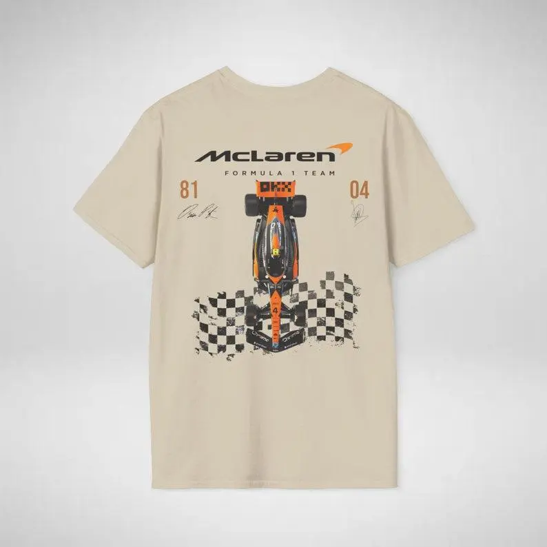 Mclaren Formula One Unisex Tshirt F1 Tee Gift of Lando Norris Oscar Piastri Shirt Formula 1 Mclaren Shirt F1 Mclaren Shirt F1 Great Gift Cotton Crewneck