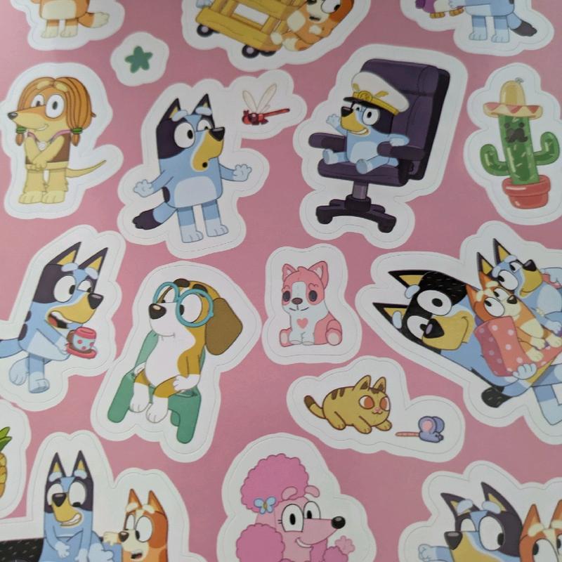 Bluey Sticker fun with over 100 reusable as stickers bluey bingo chilli bandit and friends 4