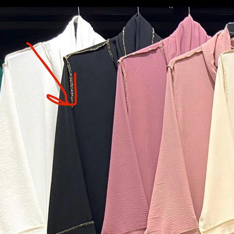 Women's Fashion Abaya Dress Modern Plain Cotton One-Size 4
