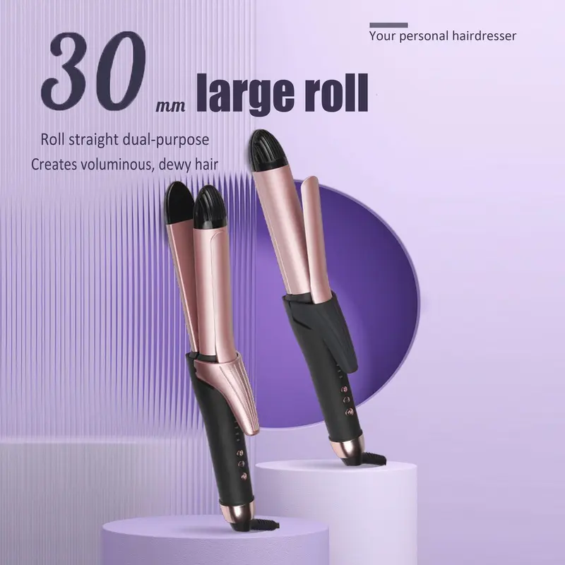 【￡10.99 for 2 weeks】【Free Shipping with £20+】【Linda UK】2 IN 1 Hair Straightener &  Curling stick,  zero damage hair# 1