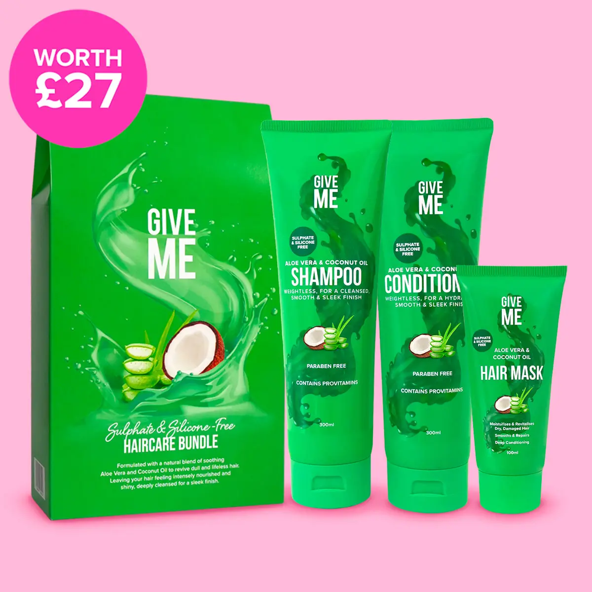 Sulphate & Silicone-Free Haircare Bundle - Shampoo & Conditioner Comfort Cleansing Formula Cleanser